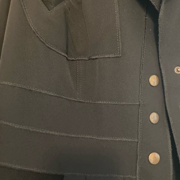 Black Tailored Blazer with Notched Lapels - Picture 4 of 13